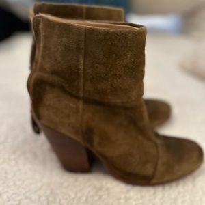 Rag & Bone Tan Suede High Heel Ankle Boots Size 7